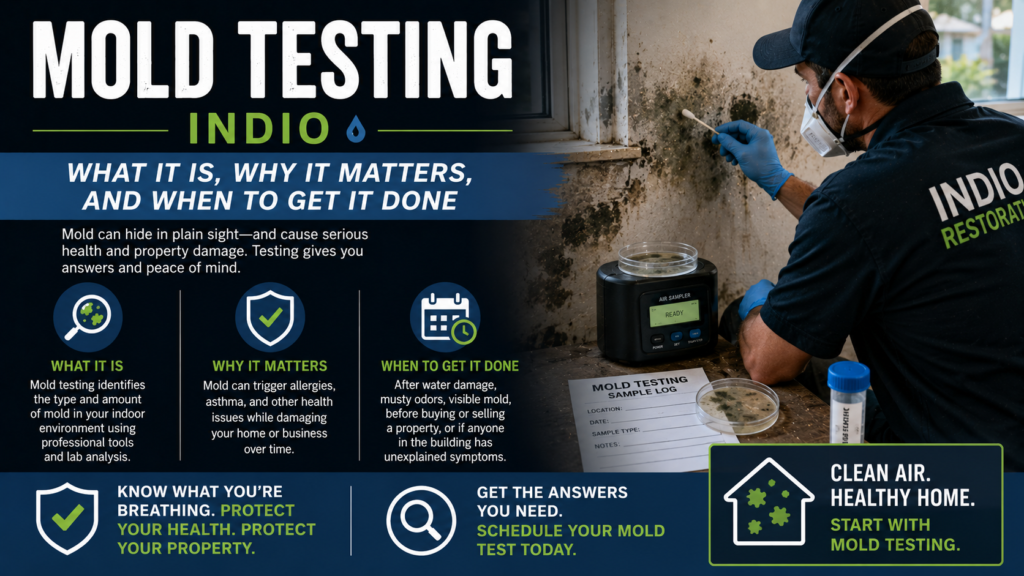 Mold Testing Indio What It Is, Why It Matters, and When to Get It Done
